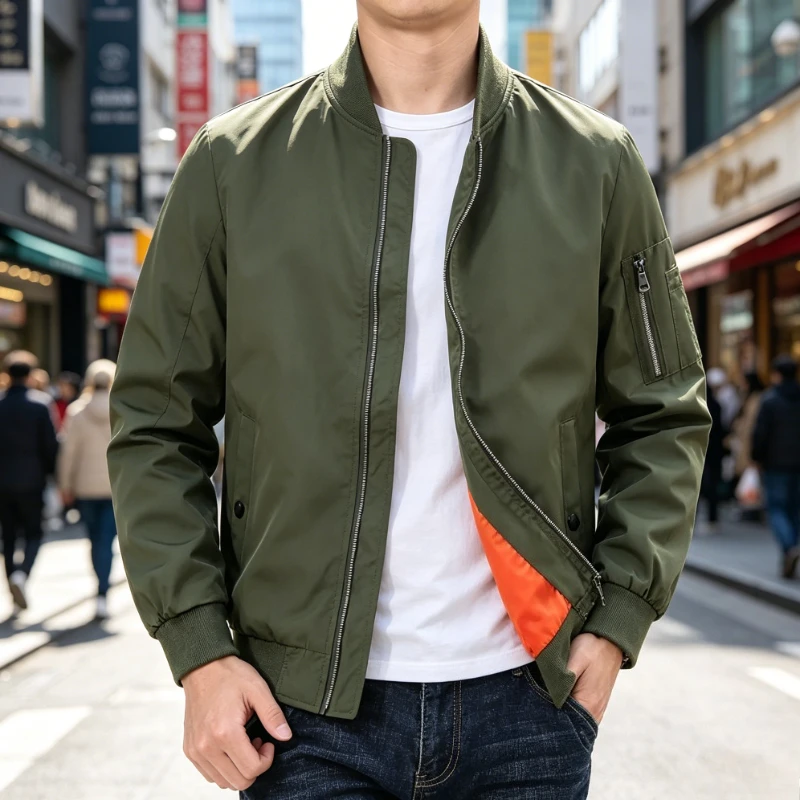 Men's Bomber Jacket 2026 New Spring Autumn Male Baseball Jac