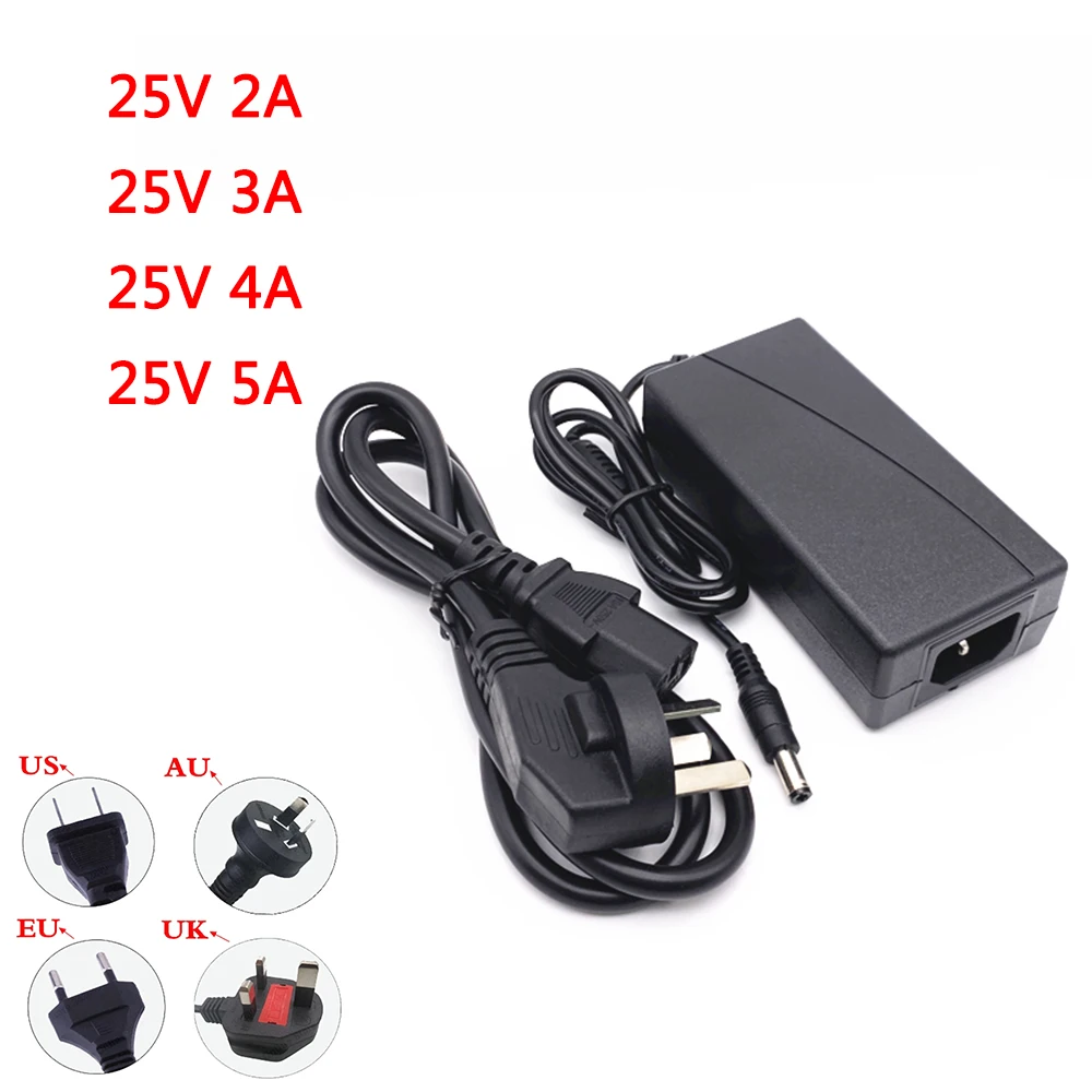 25V 2A 3A 4A 5A Universal AC DC Power Adapter Supply 25V2A 25V3A 25V4A  25V5A  Adaptor 220V to 25 Volt Adaptador 5.5*2.1mm