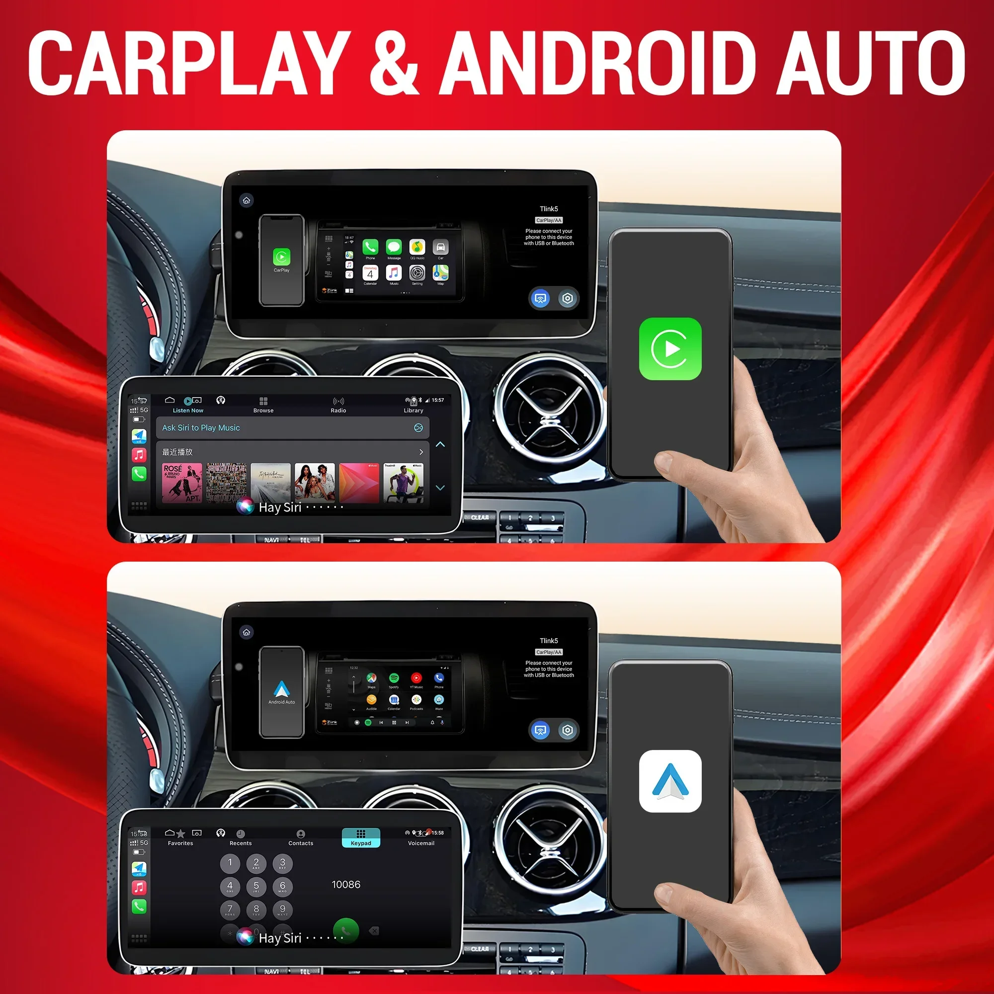 12.3"LHD Car Radio For Mercedes Benz W212 E-Class E200 E230 E260 E300 S212 2009-2016 Android 13 BT Carplay Snapdragon 680 Screen 썸네일 5