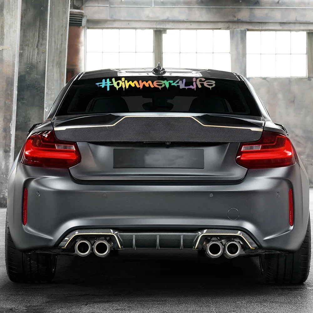 Bimmer للحياة ملصقات الزجاج الأمامي للسيارات BMW 3 4 5 X M جميع الموديلات النافذة الأمامية الخلفية الفينيل فيلم ملصق مائي اكسسوارات الديكور السيارات