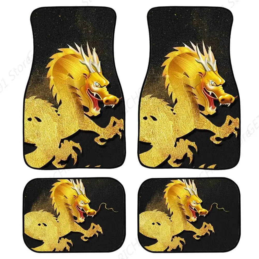 

Gold Dragon Car Auto Floor Mats Women Men 4 Pc All Weather Universal Front Rear Automotive Floor Mat Fit For Suv Sedan Truck