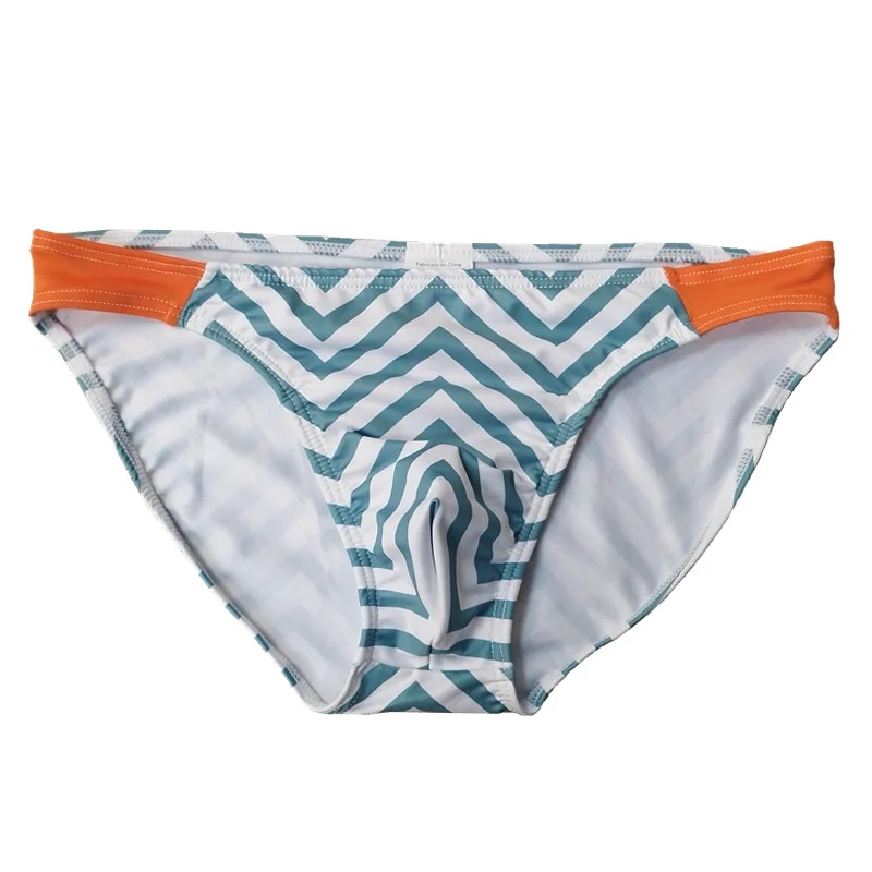 Fashion new swimming trunks printed color matching small triangle quick-drying anti-embarrassment cup swimming trunks BS432