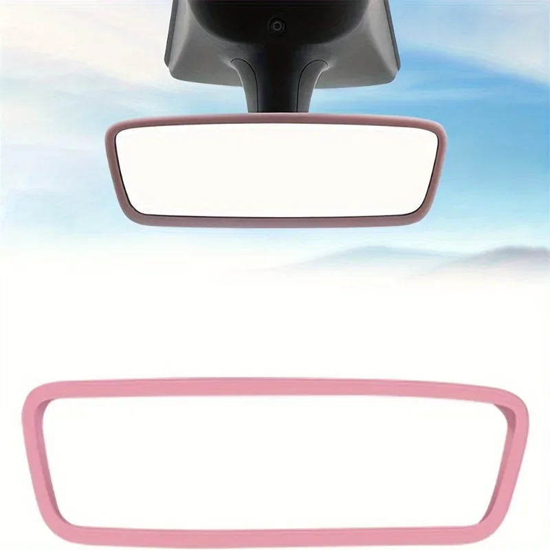 1pc Silicone protective cover for car rearview mirror, car decoration, suitable for most car models