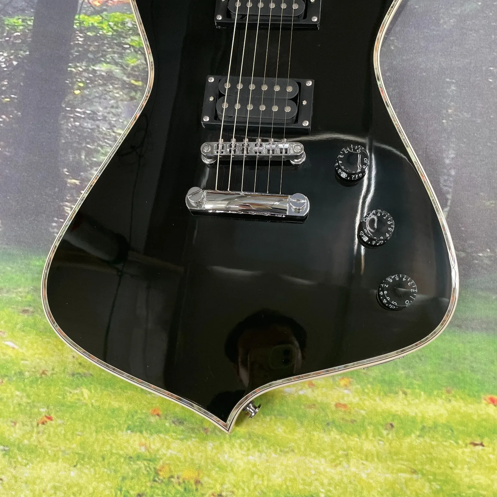 جديد أسود Iba.z Iceman Guitar 6s جولة سبائك الكروم مصنع مخصص