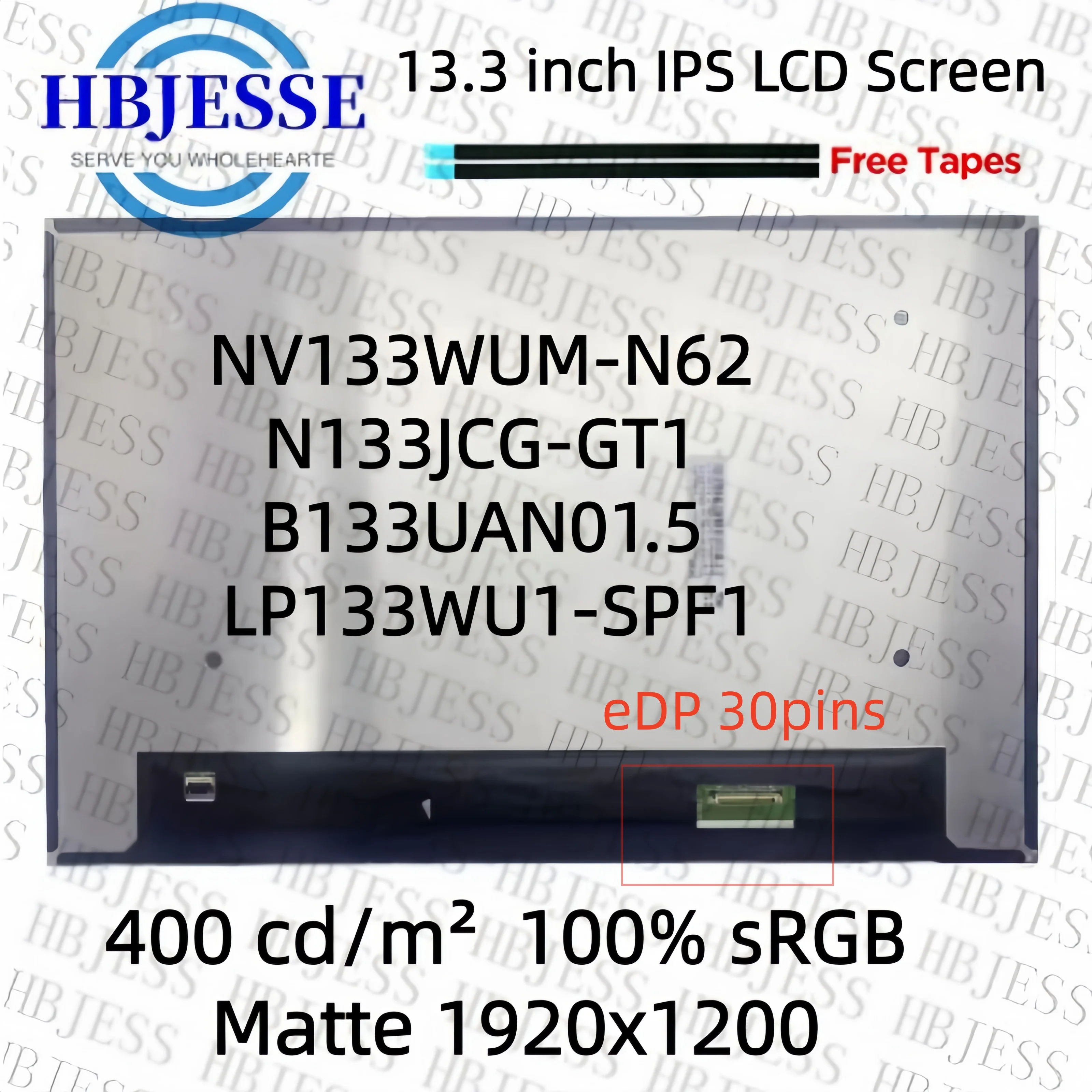 133''-ips-400cd-m²-100-srgb-lp133wu1-spf1-nv133wum-n62-n133jcg-gt1-wuxga1920x1200-edp-30pins-per-hp-elitebook-830-g9-835-g9