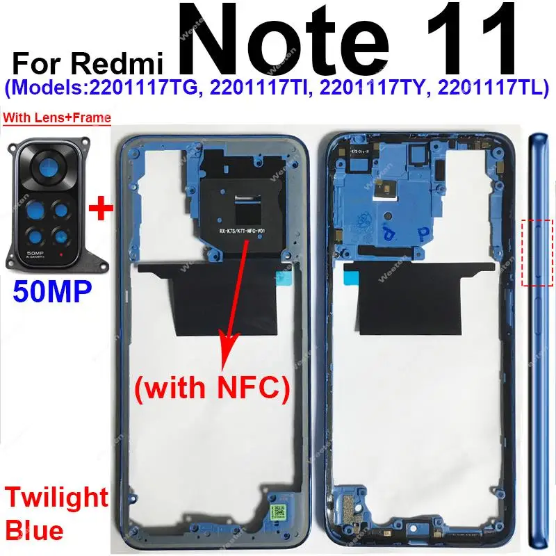 Xiaomi Redmi Note 11 11S Frame Case with/without NFC