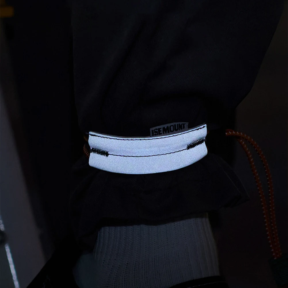 反射バイクパンツストラップ高視認性サイクリングパンツカフバンド夜間ウォーキングサイクリングランニング用のサイクリング安全バンド