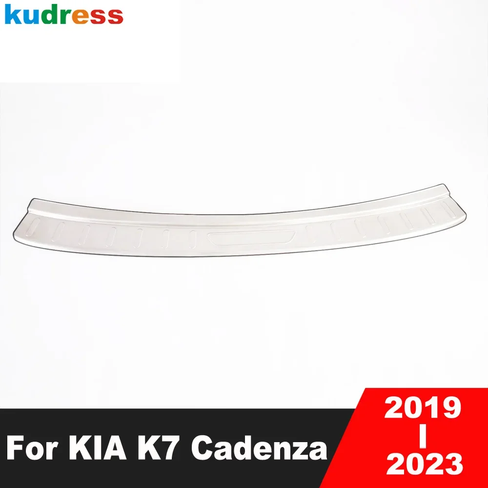 Rear Trunk Bumper Cover Trim For KIA K7 Cadenza 2019 2020 2021 2022 2023 Steel Car Tailgate Door Sill Plate Guard Accessories