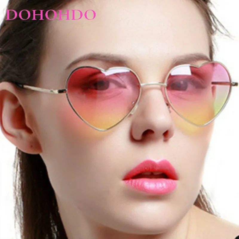 

Trending Heart Shape Metal Frame Women's Sunglasses Designer Brand Men Sun Glasses Traveling Party Luxury Female Eyewear UV400