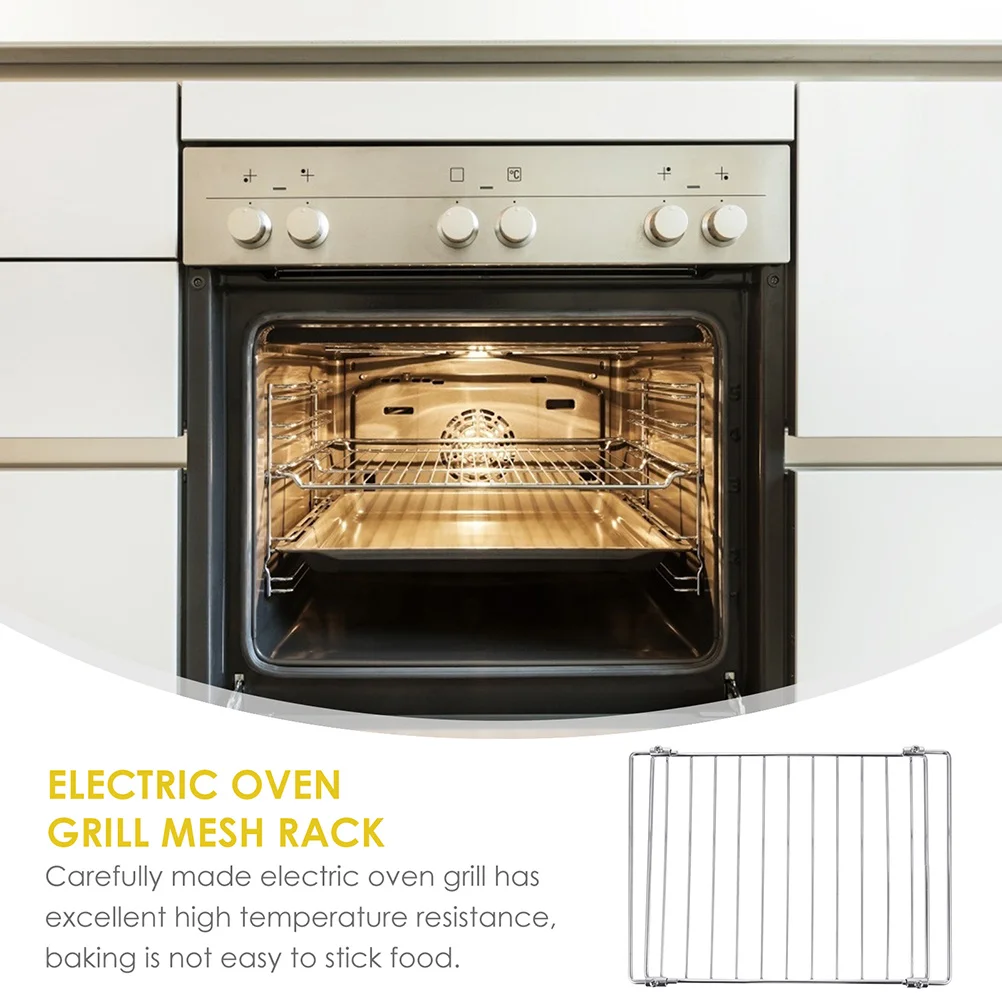 

1Pcs Barbecue Wire Mesh Stainless Steel Electric Oven Grill Rack High Temperature Proof Grill Net for Safe Cooking Baking