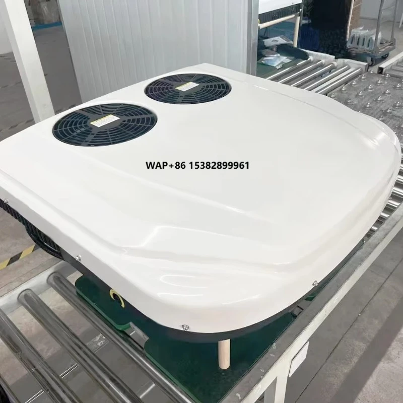 12V RV Truck  Minibus Electric Air Conditioner 24V48V Parking Cooler Double Fan Rotor Compressor 12Volt Inverter Auto Parking AC