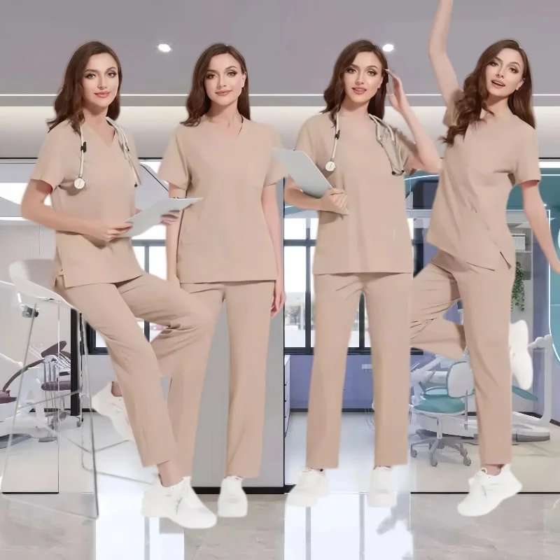 Mundur medyczny Peeling Szpitalny zestaw peelingów roboczych Hurtownia mundurów pielęgniarskich Kobiety Opieka zdrowotna Apteka Klinika Odzież robocza