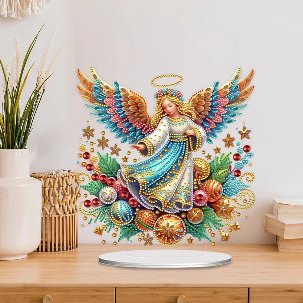 

2D плоский ангел девушка DIY алмазная живопись настольные украшения комплект 5D DIY Алмазное искусство настольные украшения спальня украшение стола