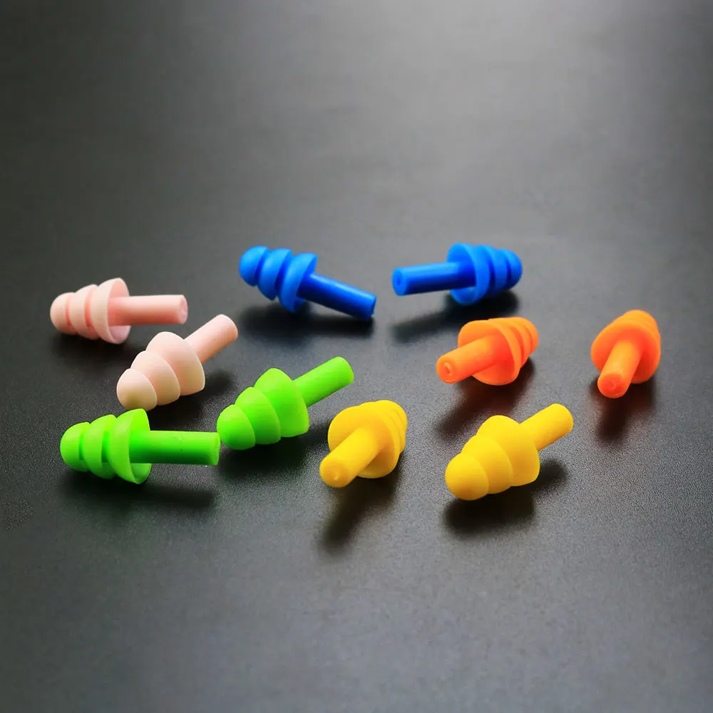 JCD 5Pairs Silicone Ear Plugs Sound Insulation Waterproof Swimming Earplugs Anti-noise Sleeping Plug For Travel Noise Reduction