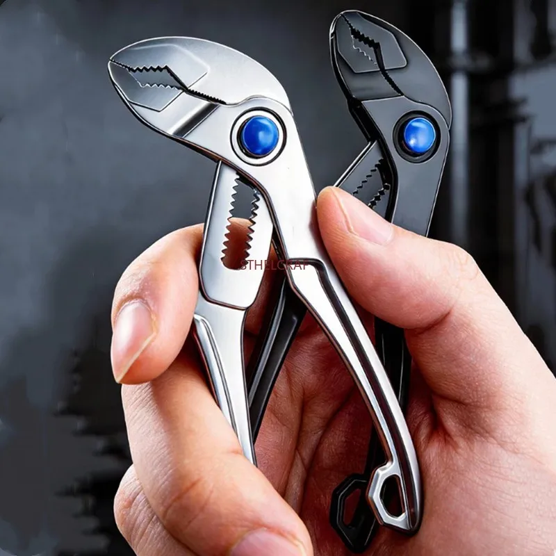 4-inch Water Pump Pliers Mini Quick-moving Multi-gear Adjustable Water Pipe Pliers Hardware Tools Multi-functional Repair Pliers