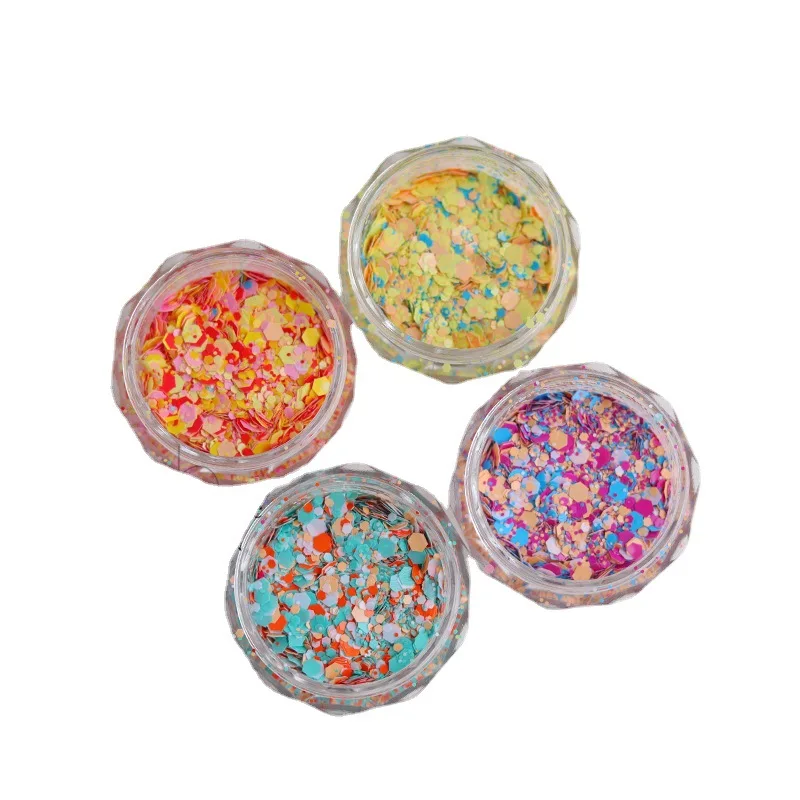 1Pc Estate Nail Art Glitter Fiocchi Misti Esagono Neon Colore Glitter Paillettes Paillette Per Gel Polish Manicure Unghie Forniture