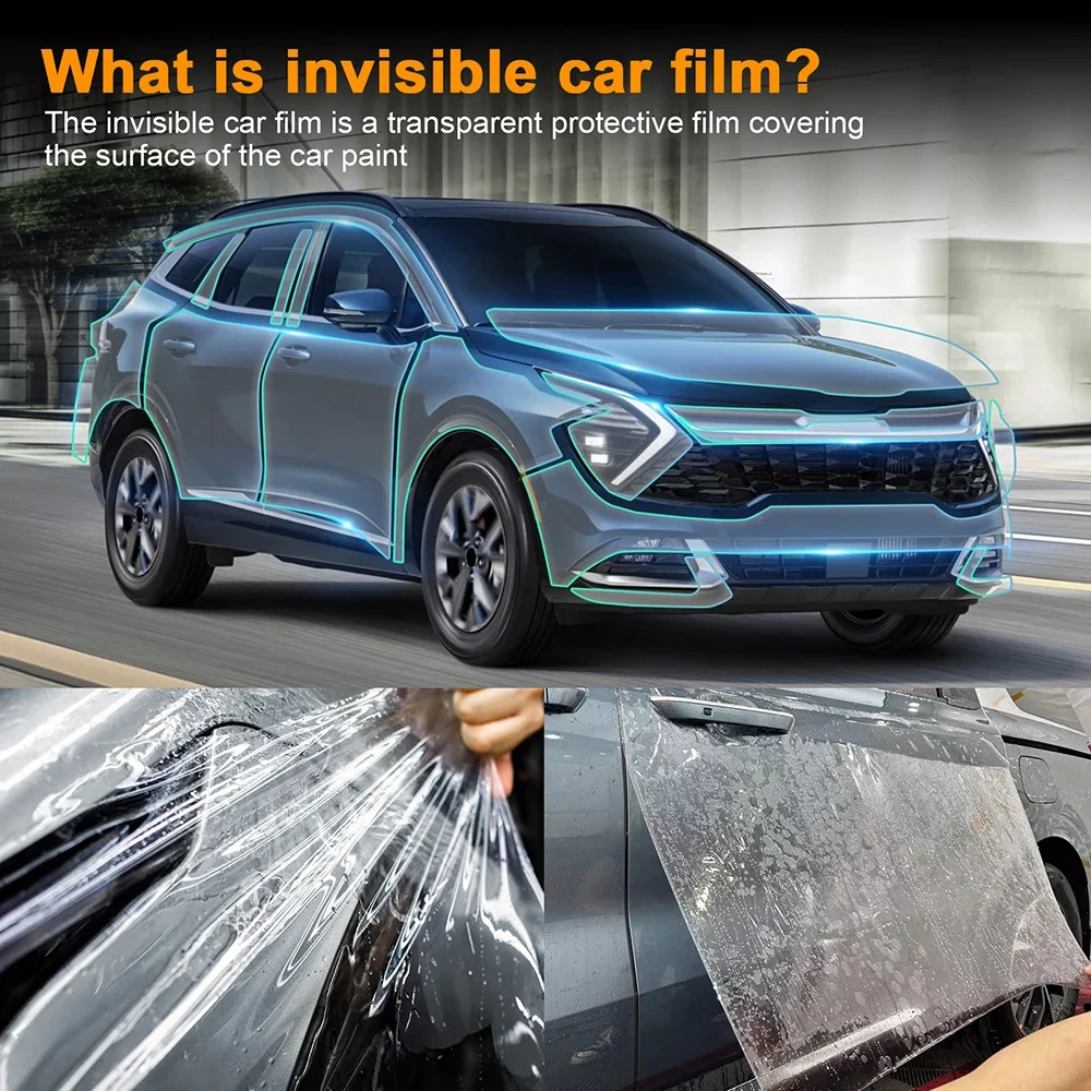 

Front Bumper Paint Protection Film For KIA Sportage 2023 2024 Pre Cut Kit Bra Body Transparent PPF TPU 8.5mil Sticker Invisible