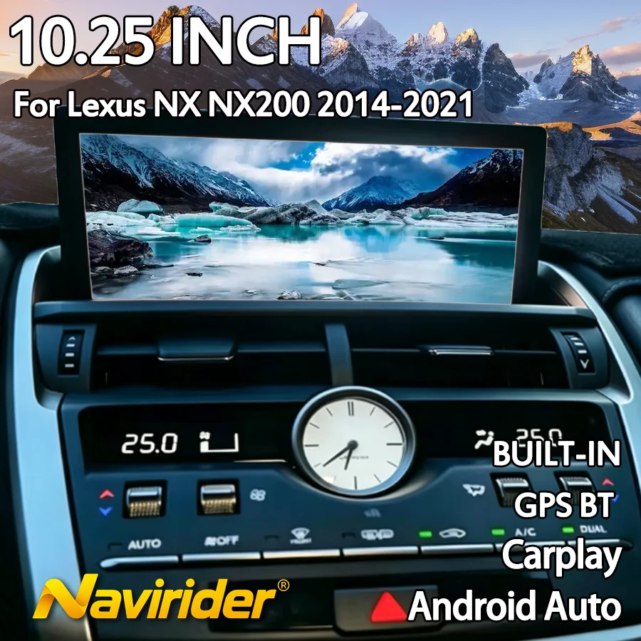 10.25'' Android Car Screen For Lexus NX NX200 2014-2021 Wireless Carplay Android Auto Head Unit Multimedia Video Player Carplay