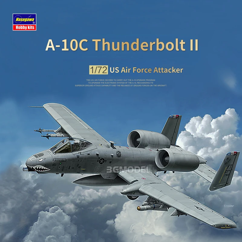 Hasegawa 01573 Aircraft Model 1/72 A-10C Thunderbolt II US Air Force Attacker Model Kits for Military Model Hobby Collection DIY