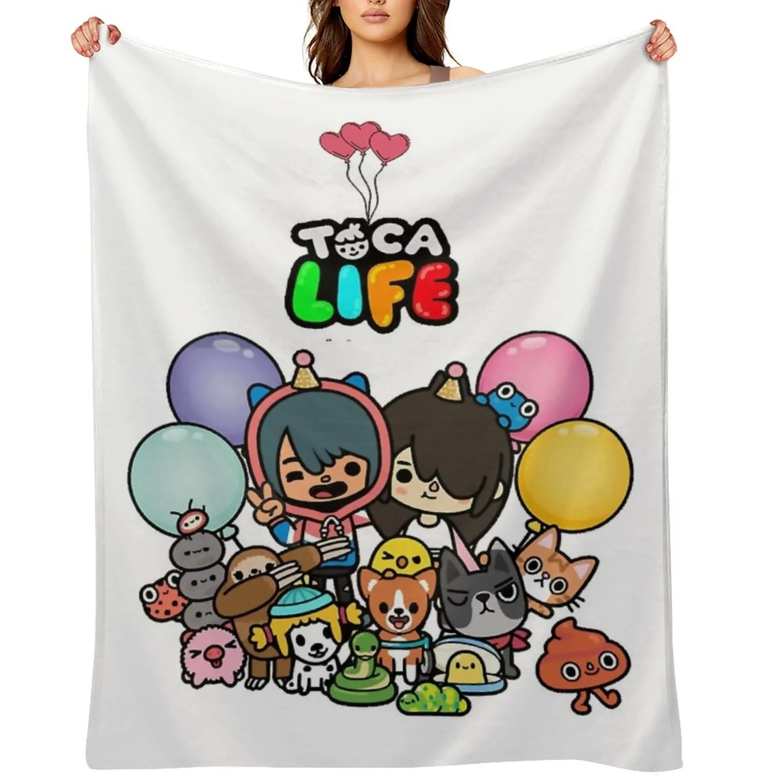 

équipe Toca Boca Throw Blanket Personalized Gift Luxury Designer for winter Summer Beddings Blankets