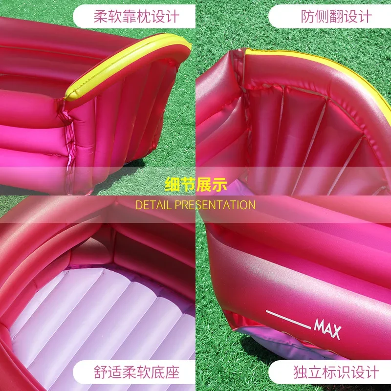 Baby Inflatable Bathtub, Portable Baby Bath Tub Non-slip Travel Bathtub Mini Air Swimming Pool Child Thick Folding Shower Tub