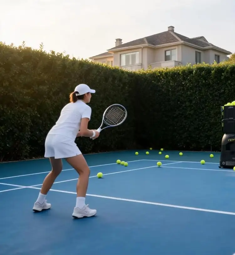 Tenniix Tennis Ball Machine AI Coach Voice-Control Robot Training Portable Tennis Ball Launch Training Shooting Machine