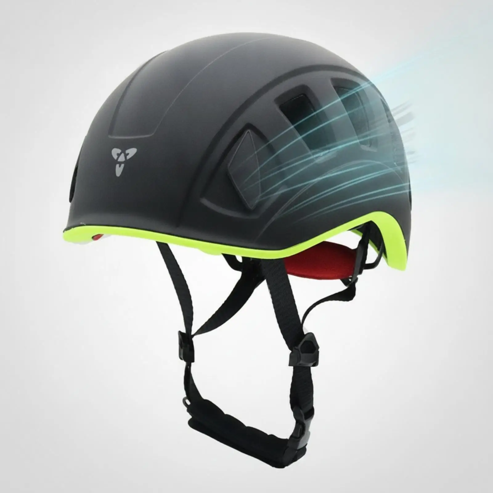 Protective Climbing Helmet with Chin Strap Sturdy Mountaineering Helmet with