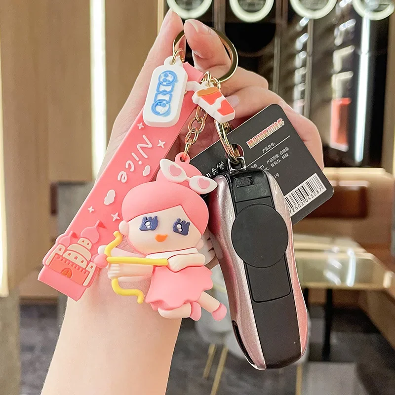 Ciondoli portachiavi Miniso, ciondoli per bambole di coppia femminile carini e squisiti, portachiavi per autolavaggio, ciondoli per borse