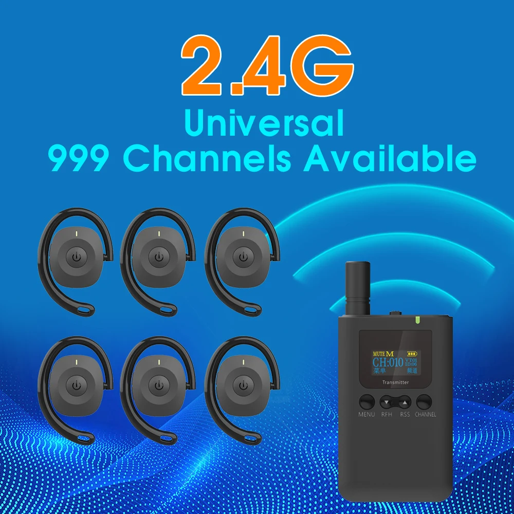 Wireless Tour Guide System Clear Sound Audio Guide System for Simultaneous Interpretation Conference Church Teaching