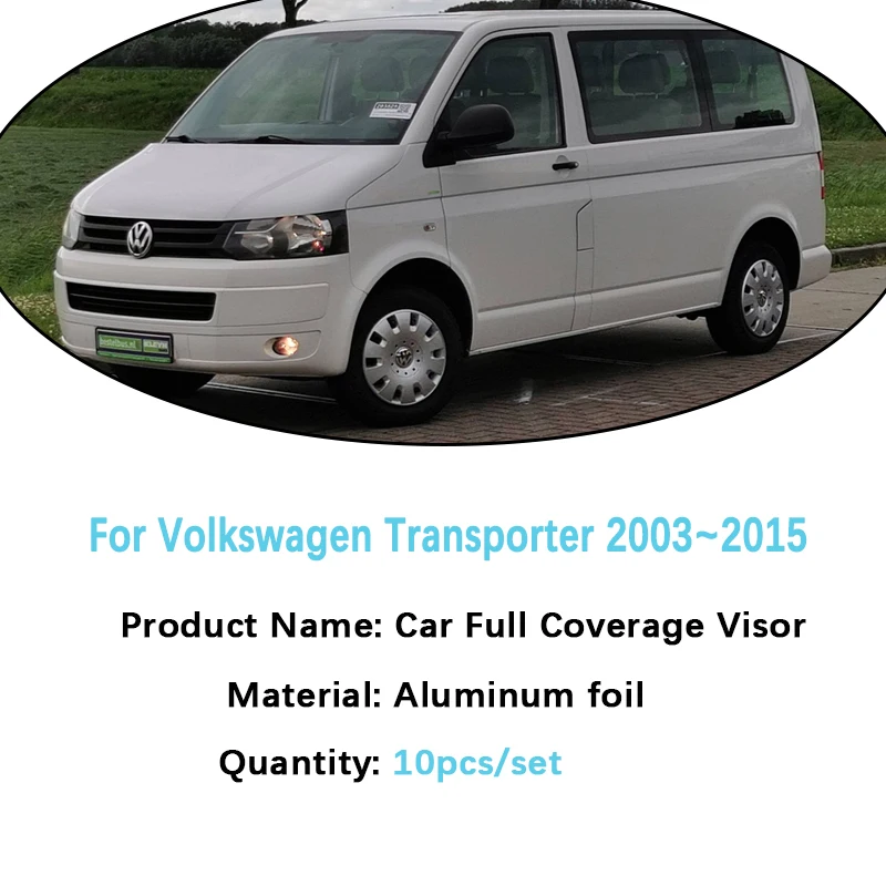 For Volkswagen VW Transporter T5 Caravelle Multivan Doubleback 2003~2015 Full Cover Sunshades Shuttle California Car Accessories