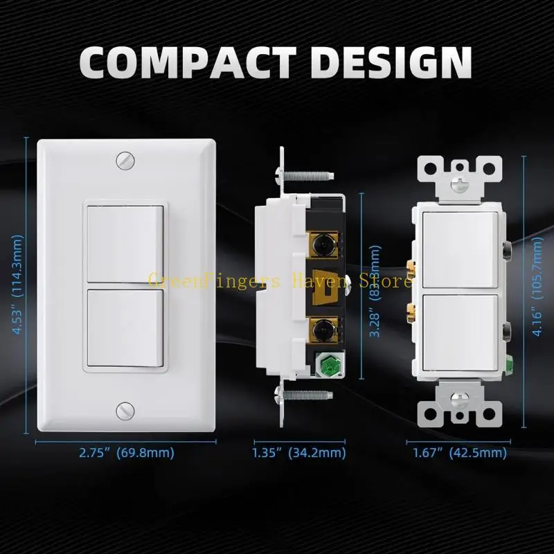 F68D Modern 2 Position Electrical Switches and Faceplates for Home Installation
