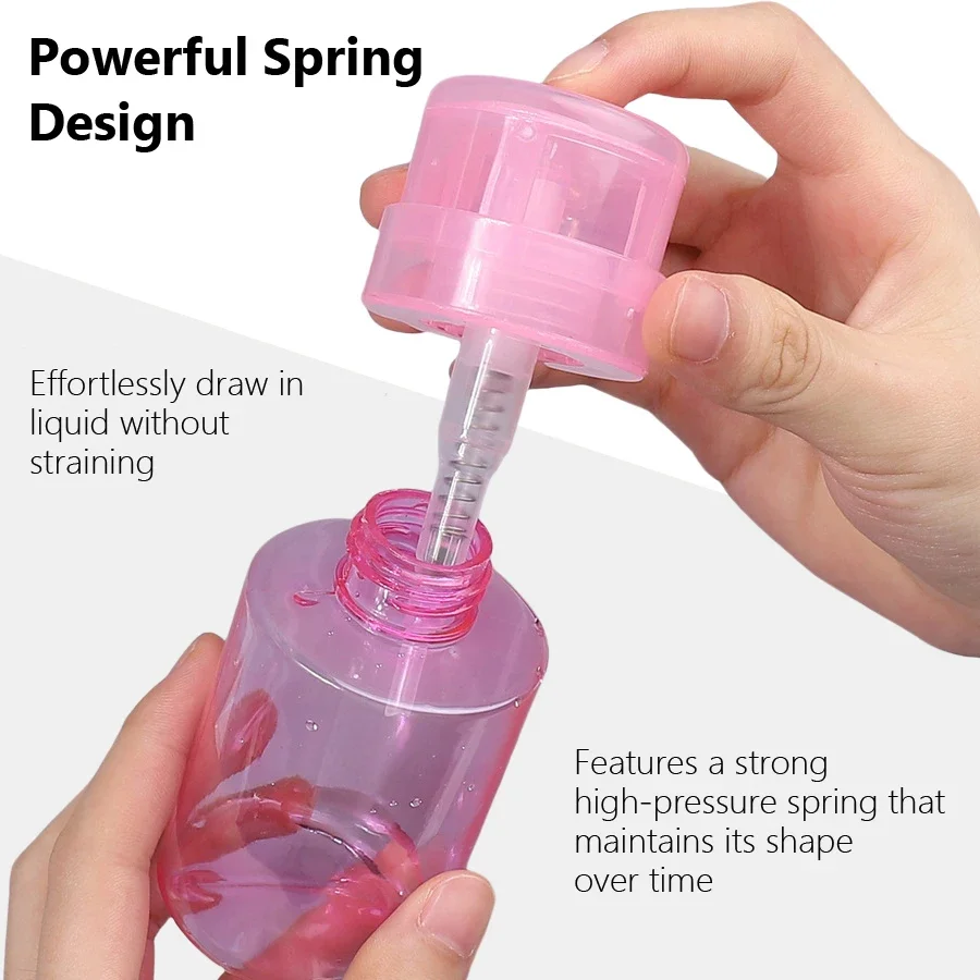 100ml com tampa imprensa garrafa bomba dispensador recarregável unha polonês removedor de maquiagem manicure recipiente mais limpo