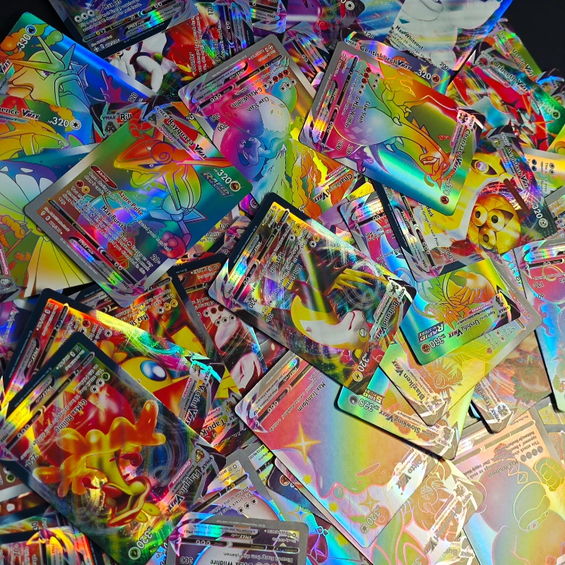 Pokemon TCG GX & VMAX Cards 100/200PCS English Version Rare Holographic Full Art Trading Cards for Fans Collection Birthday Gift view 4