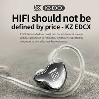 KZ EDC  EDCX Wired Headset Hanging In Ear Earbuds Headphones With Microphone Game Sport Monitor Noice Cancelling Earphones