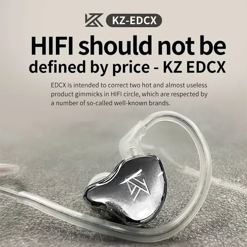 Imagen 1 del producto KZ EDC EDCX auriculares con cable para colgar en la oreja, auriculares con micrófono, auriculares con cancelación de ruido para Monitor deportivo de juego