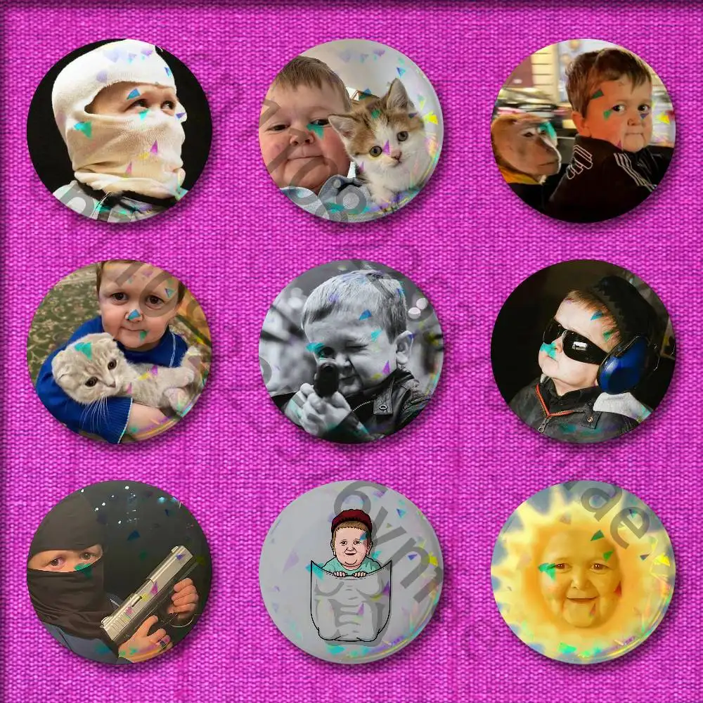 

Funny Hasbulla Magomedov Hasbik Badge For 32mm 25mm 44mm 75mm 58mm Round Pin Brooch Insignia Cover Decoration