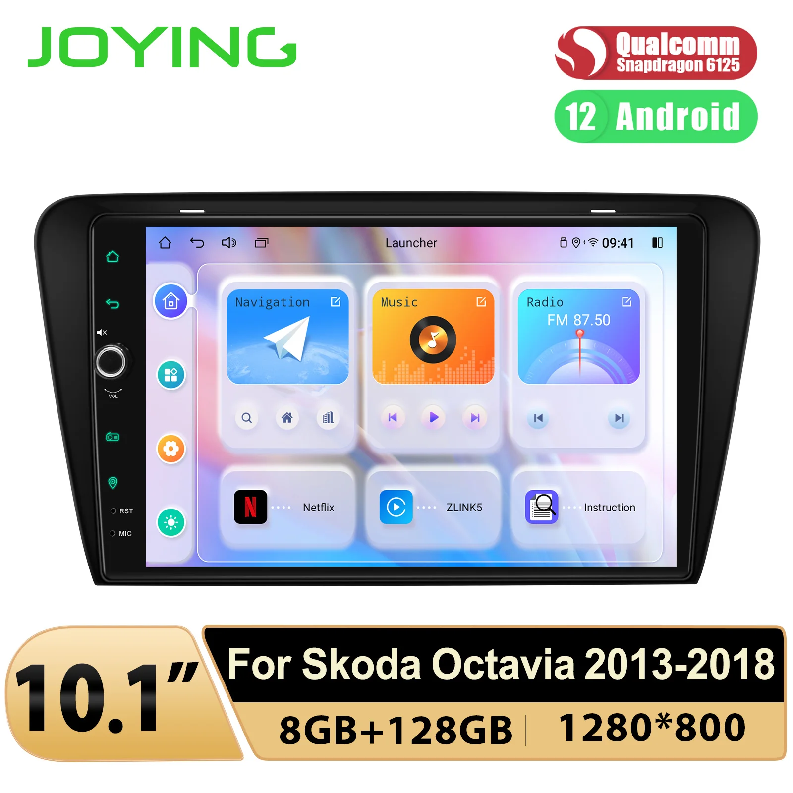 

Joying 10" Android 12.0 Car Stereo Radio Music System Head Unit Carplay For Skoda Octavia 2013-2018 With Canbus Plug and Play