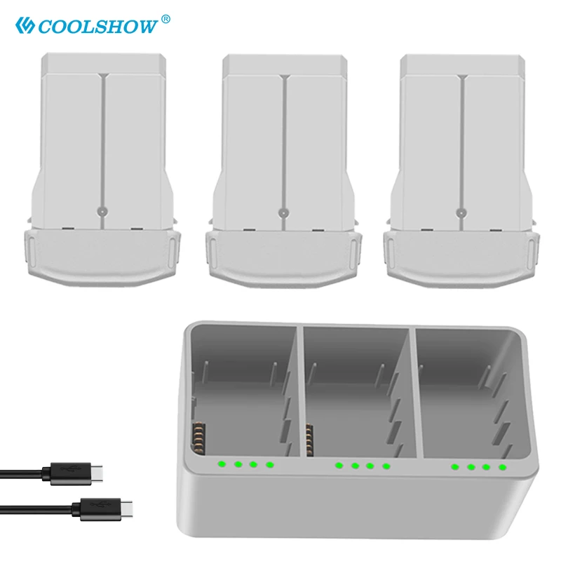 Coolshow For DJI Mini 3 Battery Charger 3850mAh Compatible For Dji mini 3 Pro mini 4 Pro Batteries Drone Accessories