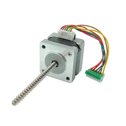 NEMA14 35MM Mini Stepper Motor 1.8 Degree 2-Phase 4-Wire Stepping Motor Dual Ball Bearing 5MM Long Screw Shaft DIY 3D Printer