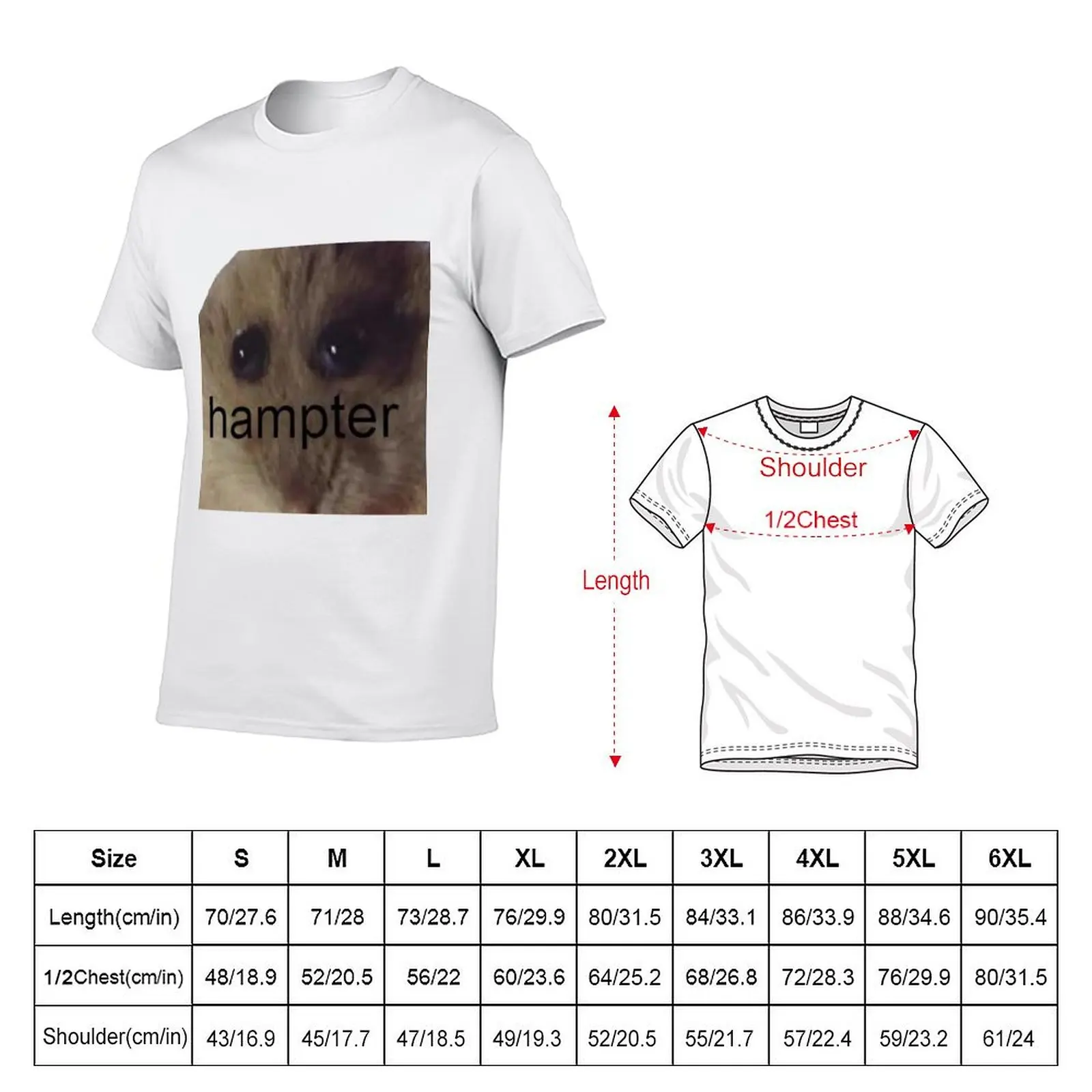 hampter T-Shirt Daily Casual Short Sleeve Tee Shirt