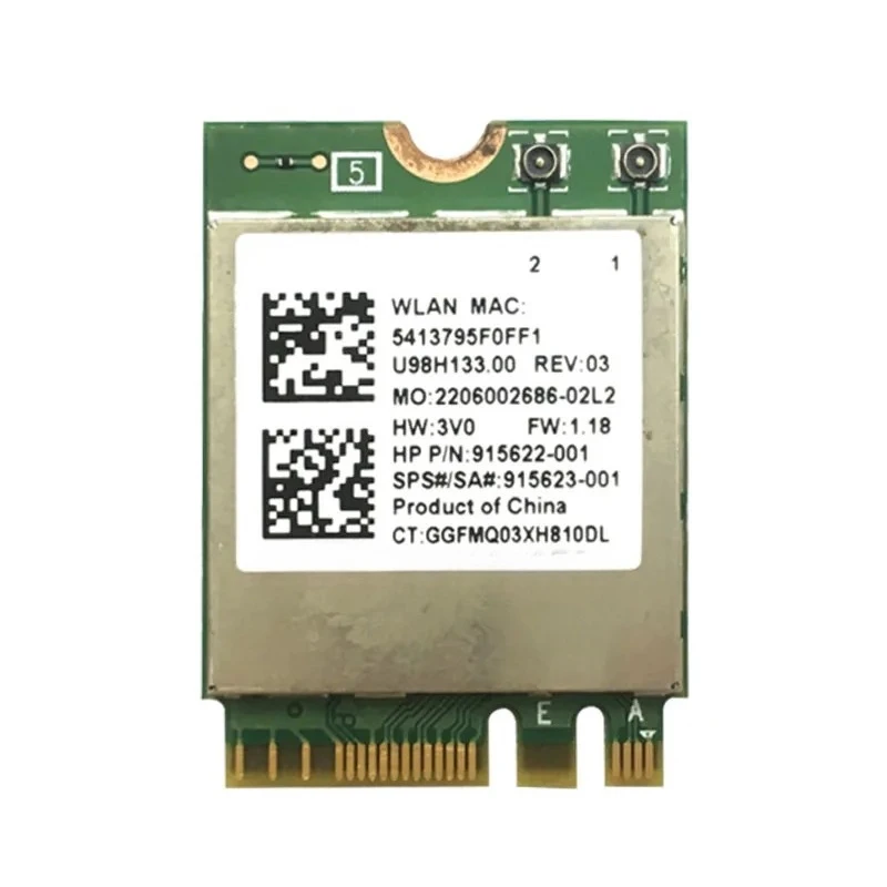 2026 Realtek Rtl8822be Ngff Network Card Dual Band 2 4g 5ghz Bluetooth 4 1 Part Number 915623 001 Notebook Spare Part