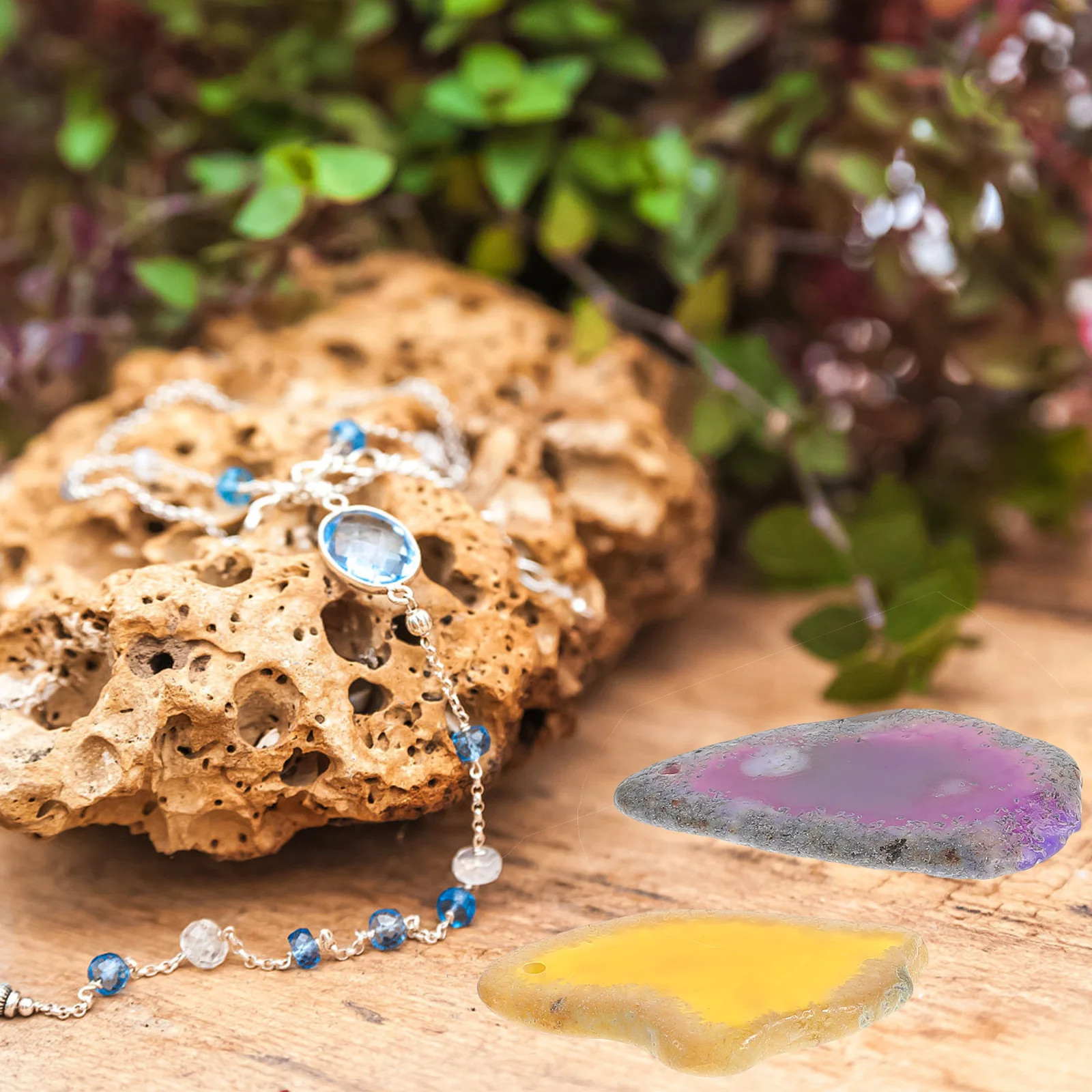 

15Pcs Natural Colorful Agate Slices Dyed Unique Patterns DIY Jewelry Accessories Pendant Windbell Coasters Natural Agate Slices