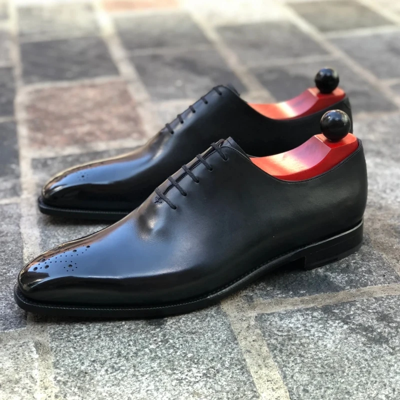 New Red Sole Brogue Shoes Men Black Business Mens Formal Shoes Lace-up Round Toe Spring/Autumn