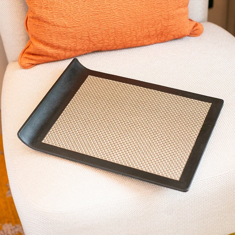 Ahunderjiaz-Nordic Rectangular Tray, Non-slip Design, Kitchen Storage, Coffee Plate, Household Water Cup, Home Decoration