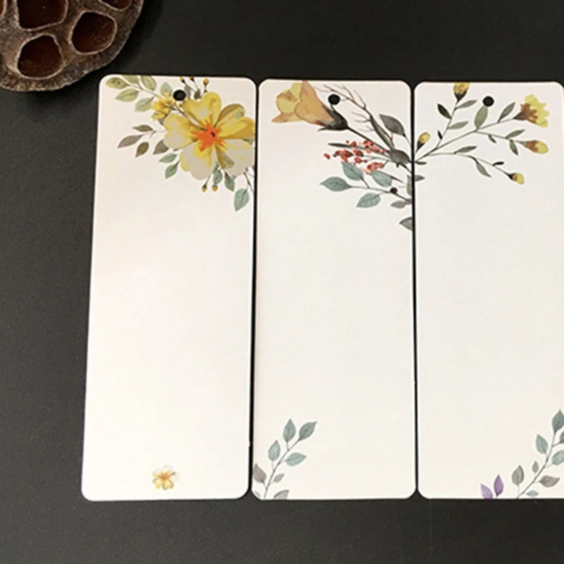 40 Pcs Vintage Gorgeous Flower Paper Bookmarks Teens Boys Girls Office School Gifts Book Accessories School Stationery