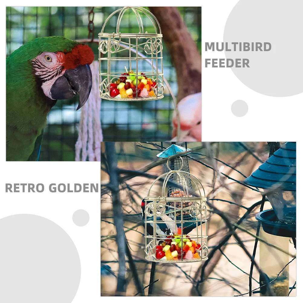 4 قطعة المغذية جوفاء خمر قفص شكل في الهواء الطلق سلة معلقة الفاكهة الخضار حامل الطعام توريد الطيور