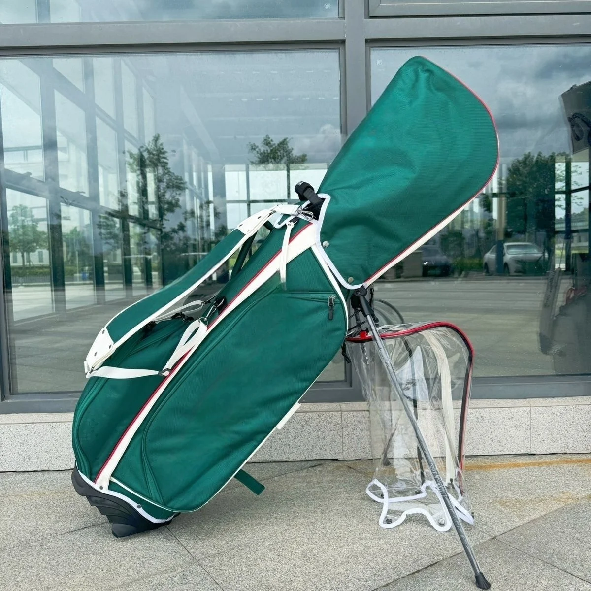 Borsa da golf multifunzione Borsa sportiva da esterno di moda di alta qualità Borsa da staffa portatile da donna di grande capacità, verde, bianco