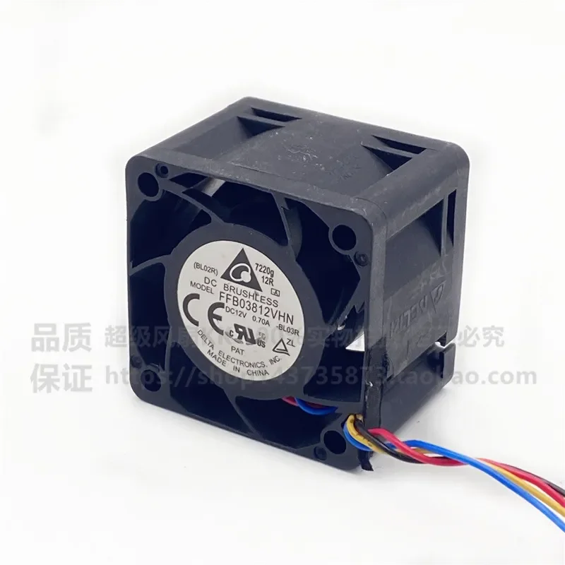 for FFB03812VHN-A 38mm 3828 12V 0.7A Server Power Supply Cooling Fan High Speed Silent Heat Dissipation Blower