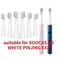 6PCS Toothbrush Brush Head for SOOCAS EX3 SO WHITE EX3 PINJING EX3 T100 Electric Toothbrush Head Soft Bristles Nozzles