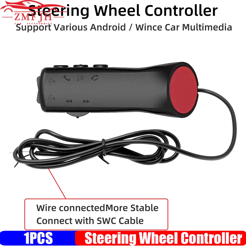 Universal Steering Wheel Remote Control Button Car Steering Wheel Controller Multi-functional Car Radio GPS DVD Navigation
